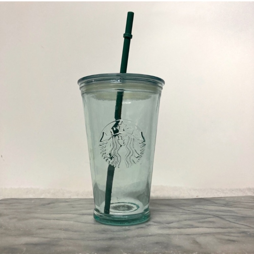 Starbucks Recycled Glass Cold Cup 16oz 473ml Green